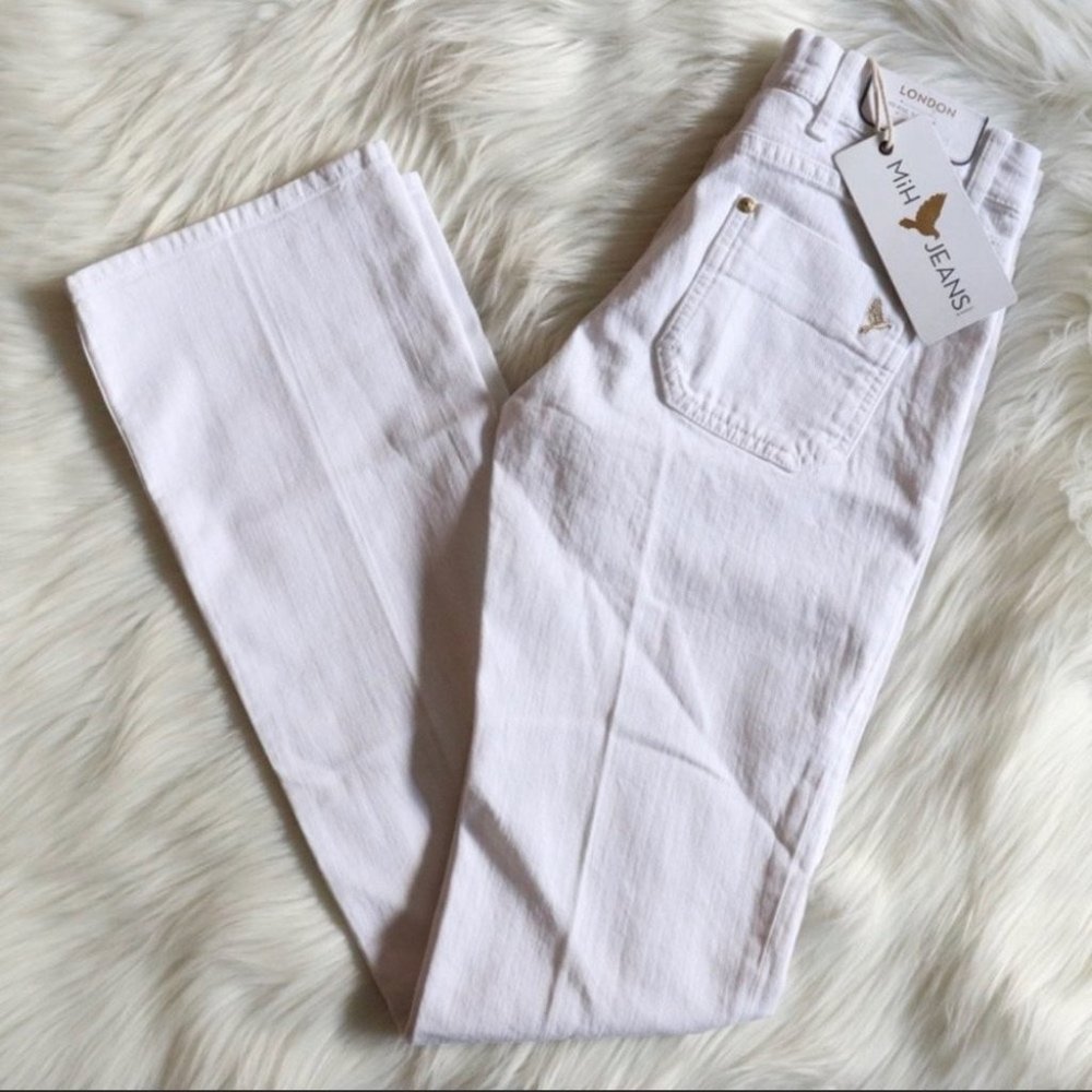 NEW Anthropologie M.i.H White Bootcut Jeans Size 25